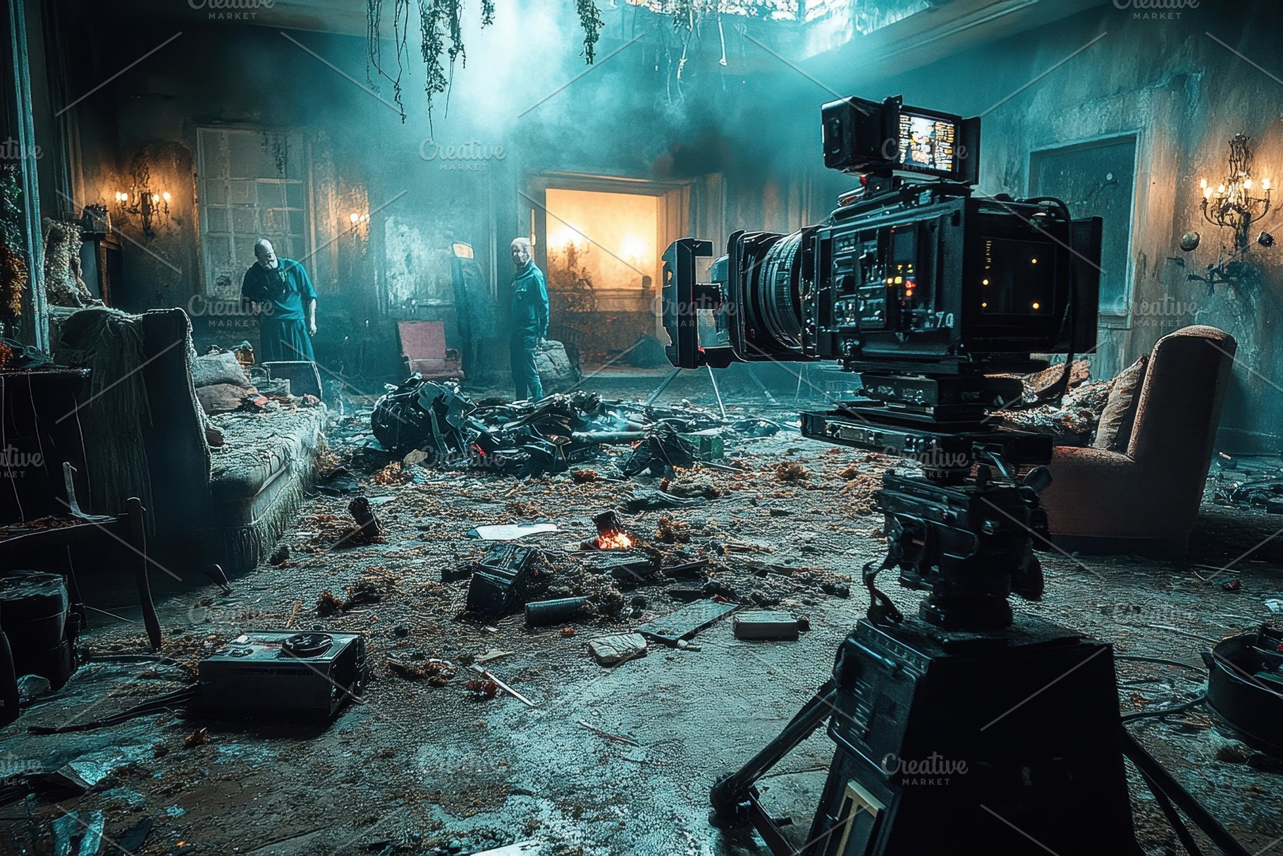 Film crew captures eerie atmosphere, a Photo by Tanuart