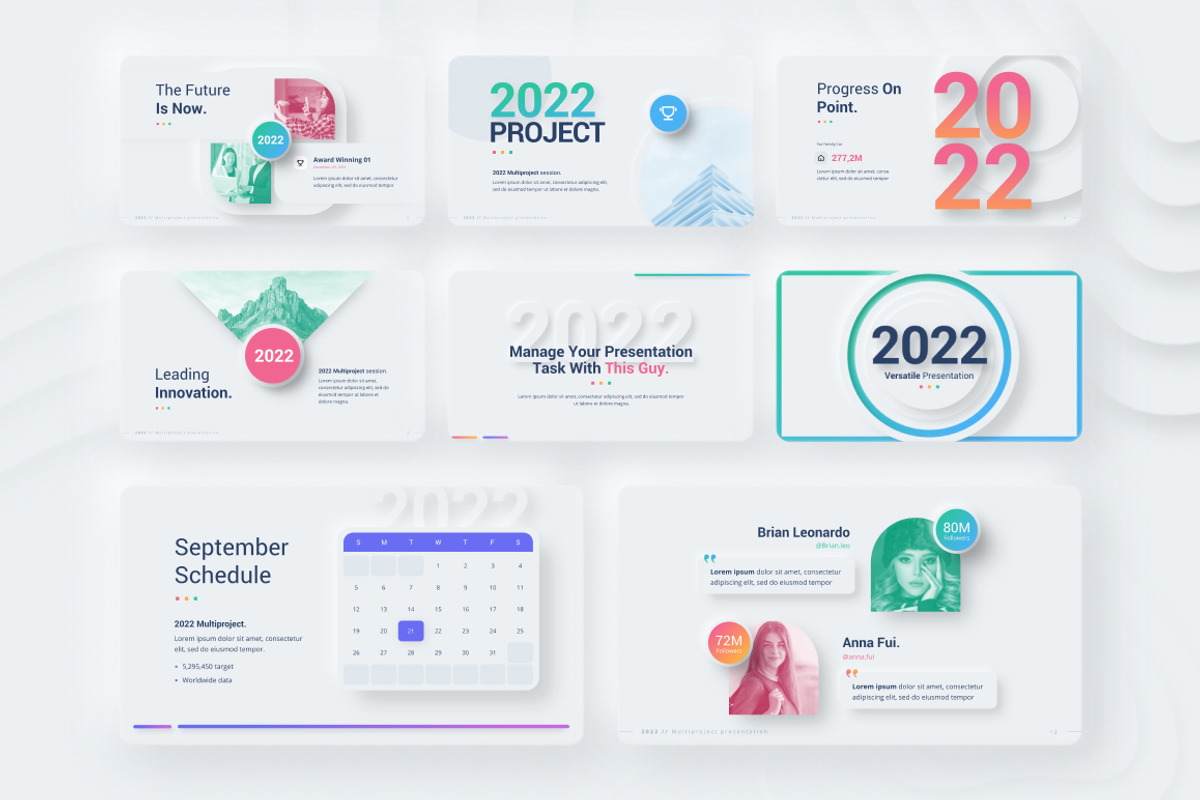Neumorphic Style 2021 Powerpoint, a Presentation Template by Brandearth RRGraph (Photo 14 of 30)