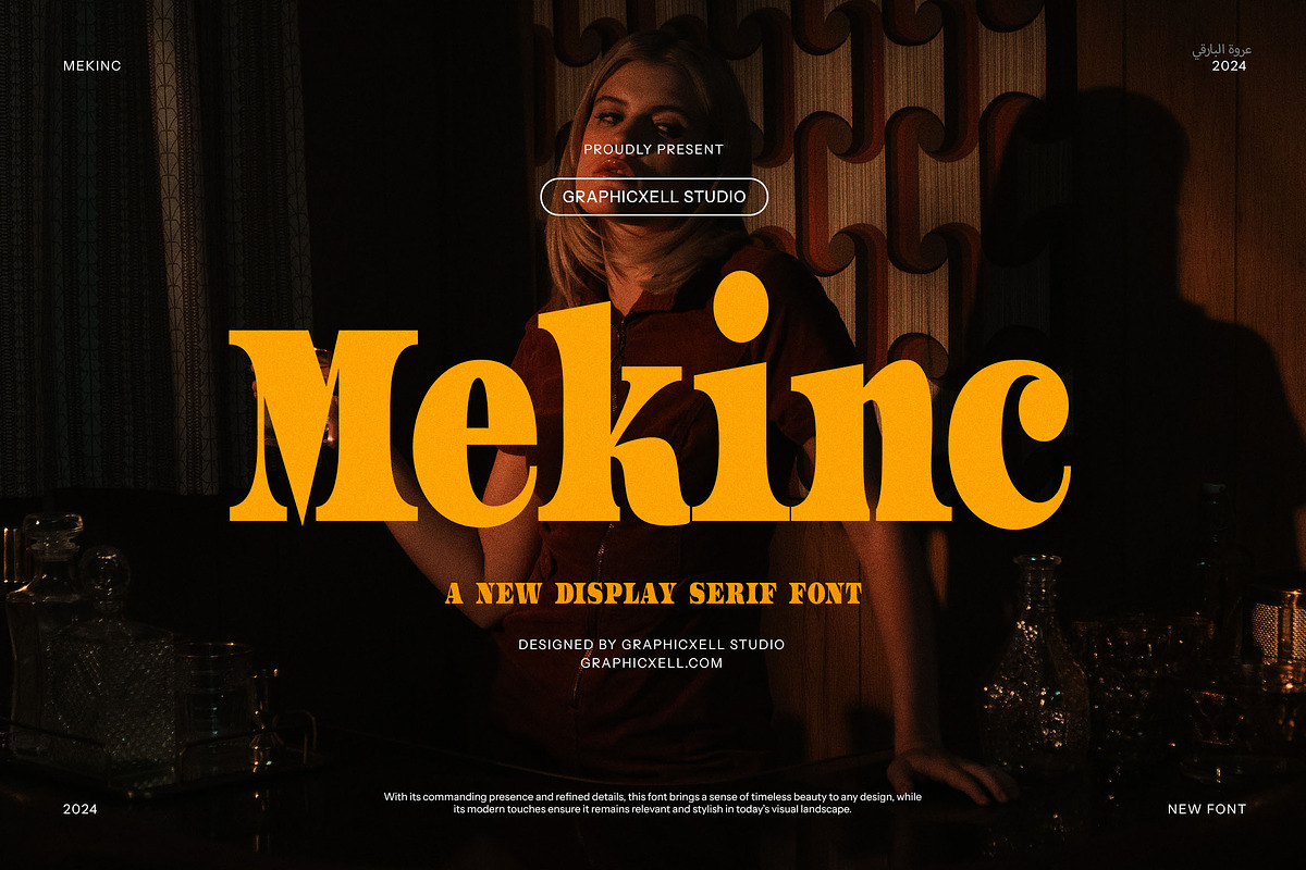Mekinc Elegant Serif Font, a Serif Font by Graphicxell (Photo 1 of 8)