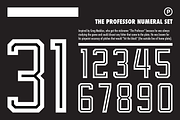 The Professor Numeral Set, a Sans Serif Font by Port Design Company (Thumbnail 1 of 5)