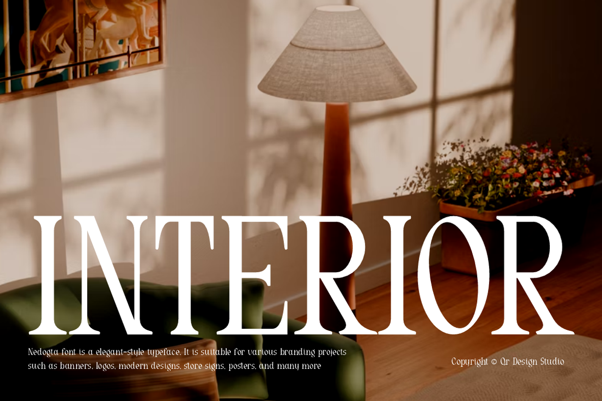 Nedogta - Modern Aesthetic Font, a Serif Font by QR Design Studio (Photo 2 of 13)