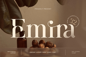 Emira - Unique Luxury Logo Font, a Serif Font by Sensatype