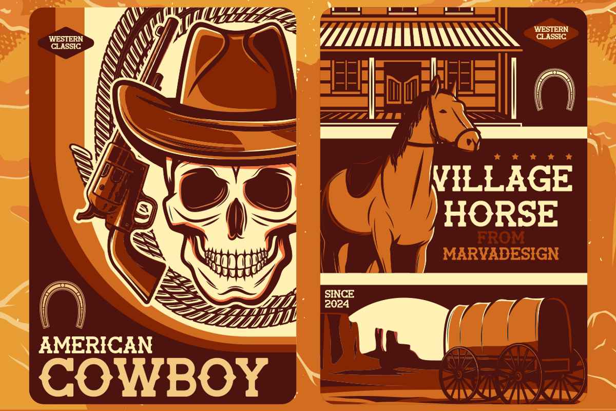 Village Horse - Western Display, a Serif Font by Marvadesign (Photo 2 of 7)