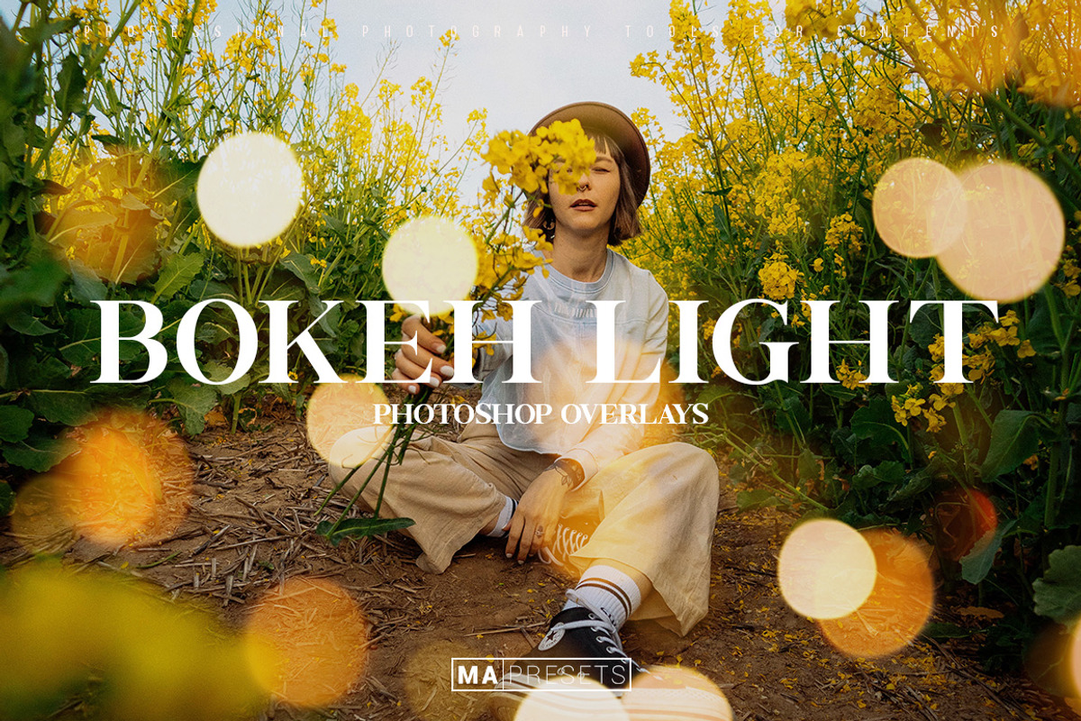 100 BOKEH LIGHT OVERLAYS, an Object Graphic by MaPresets (Photo 1 of 11)