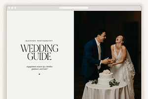 Showit Wedding Guide Template