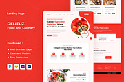 DELIZUZ - Food Culinary Landing Page, an UI Kit Template by ENATIVE (Thumbnail 1 of 4)