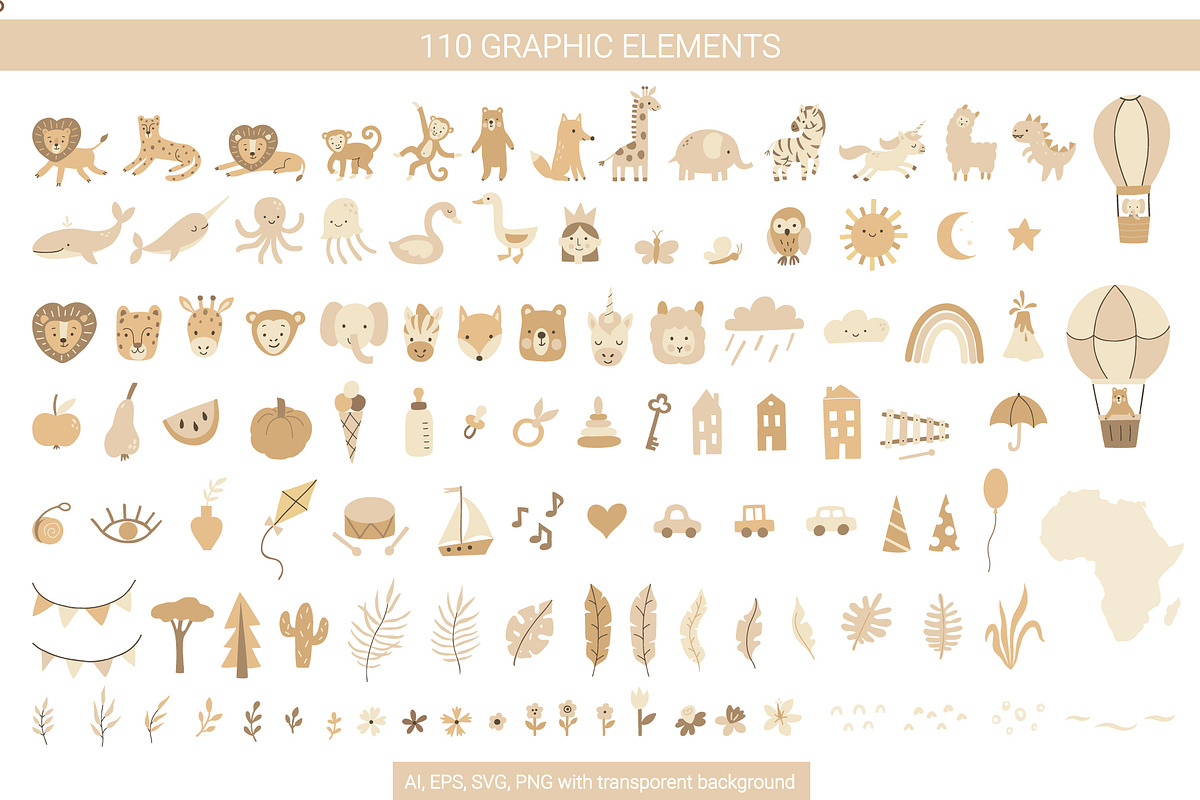 Boho Animals, Alphabet, Patterns, an Object Graphic by NinaFedorova (Photo 10 of 13)