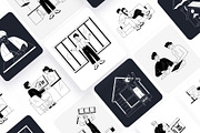 Animated Home Owner Illustration, an Outline Icon by Vectors Market (Thumbnail 3 of 5)