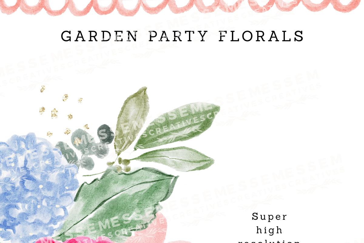 Garden Party Florals PNG Design Kit, a Decorative Illustration by Essem Creatives (Photo 11 of 11)