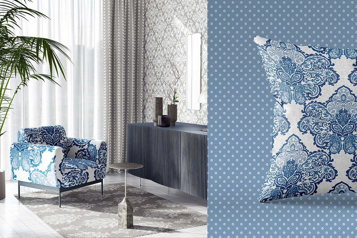 LUXURY DAMASK SEAMLESS PATTERNS, a Pattern Graphic by Sonulkaster (Photo 7 of 10)