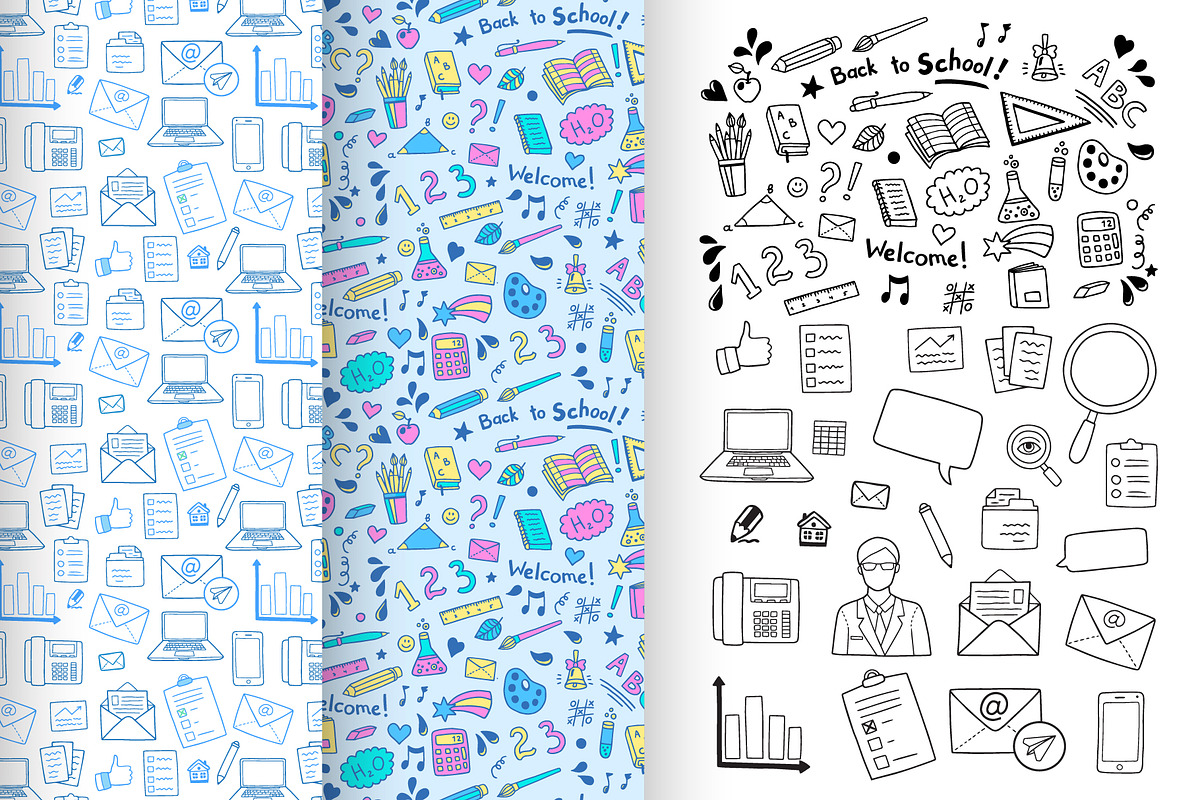 Back to school: vector set, an Education Illustration by natsa (Photo 5 of 5)