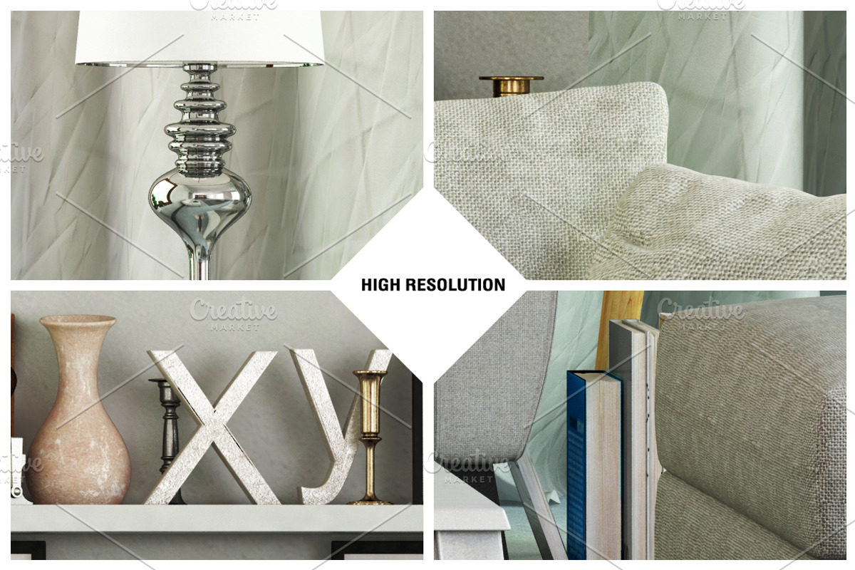 Interior Mock-up, a Product Mockup by IsometricWorld (Photo 3 of 4)