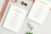 Vintage Wedding Program Template, a Stationery Template by Vasya Kobelev (Thumbnail 2 of 7)