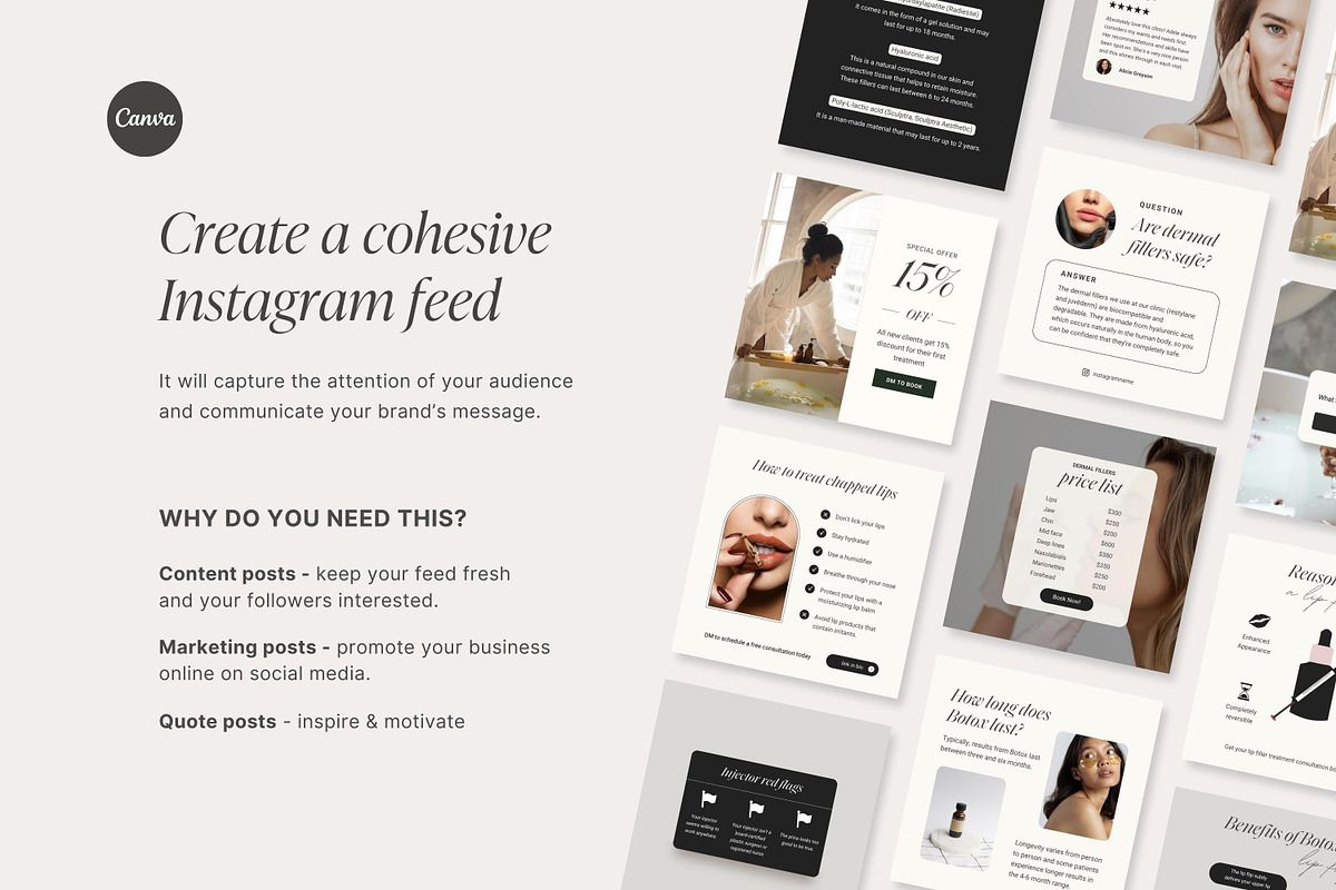Nurse Injector Instagram BUNDLE, a Social Media Template by LiliesandBerries (Photo 7 of 21)