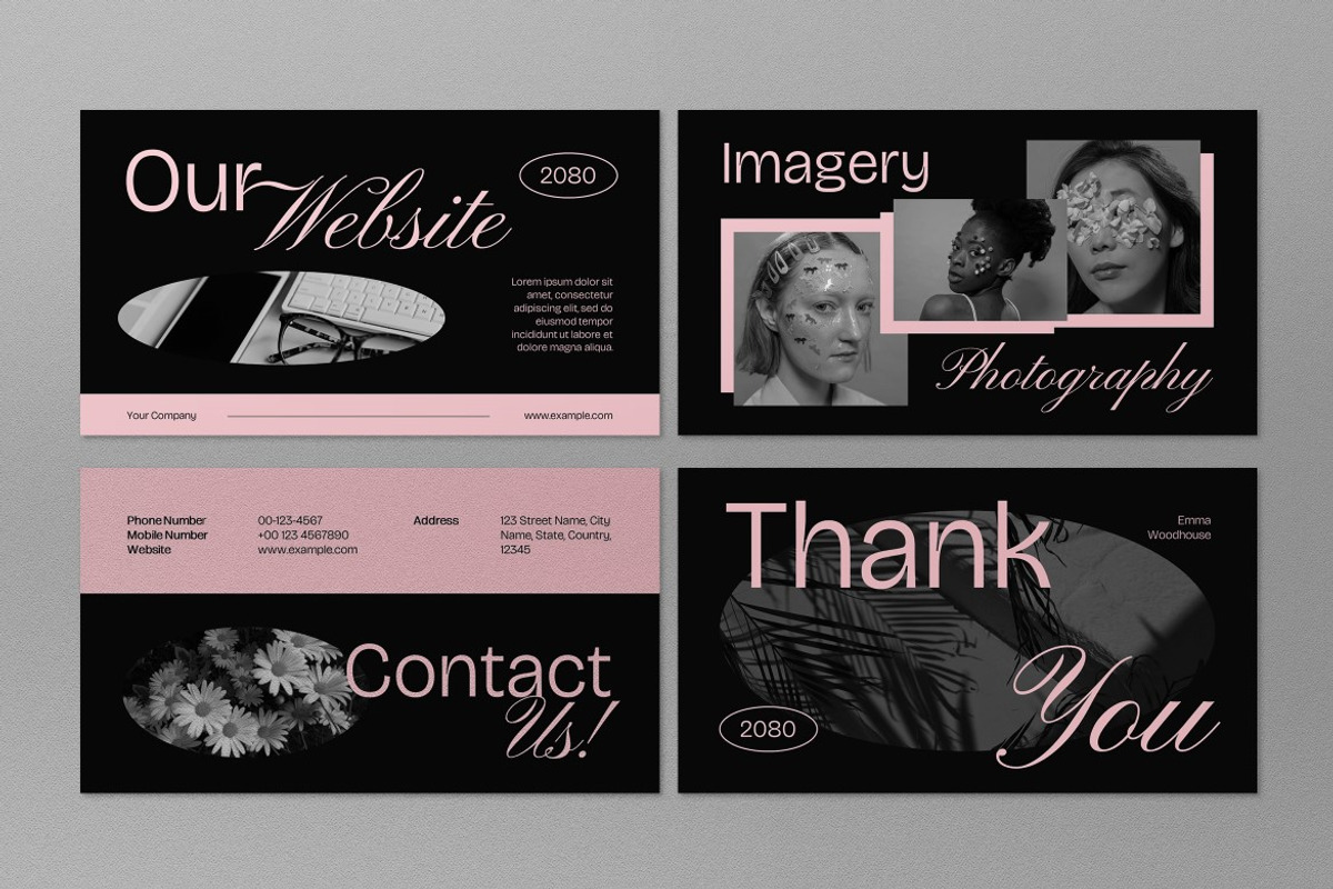 Black Pink Elegant Brand Power Point, a Presentation Template by graphicook (Photo 9 of 10)