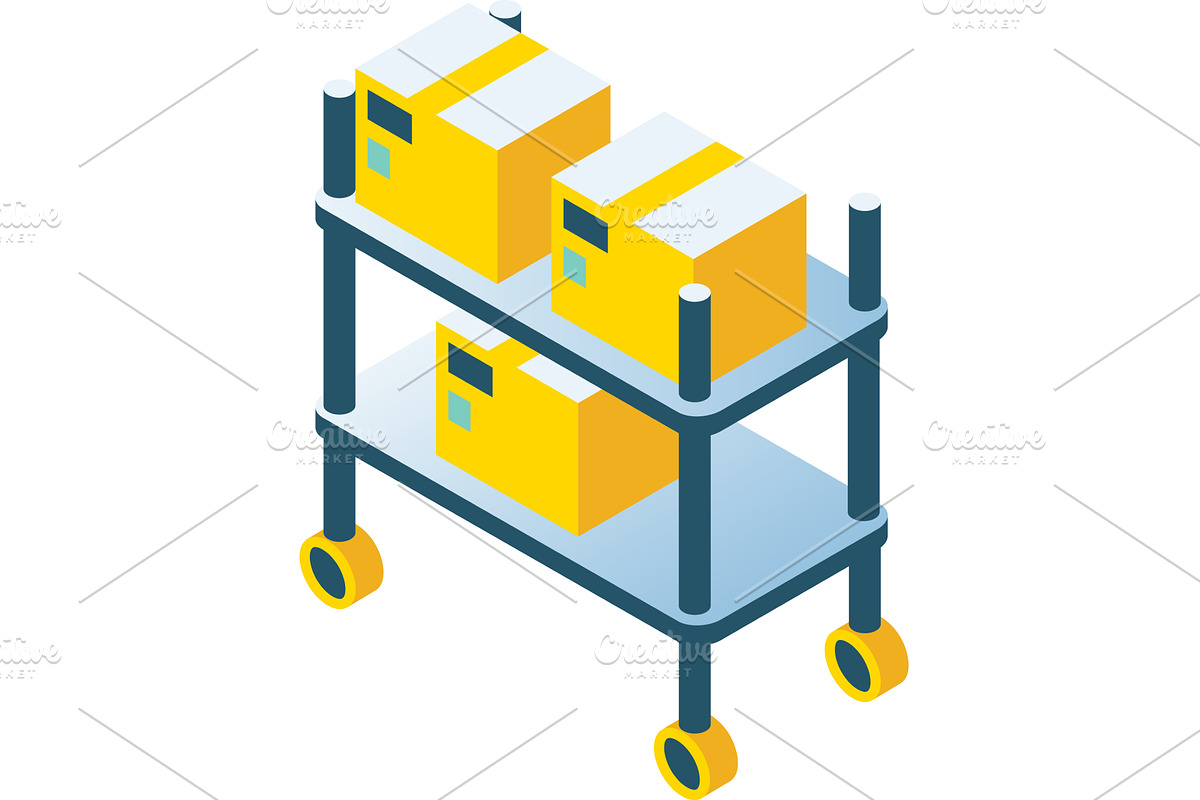 Warehouse rack icon, vector box, an Object Illustration by SiberianArt