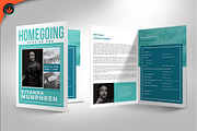 Funeral Program 34 Minimal Turquoise, a Brochure Template by SeraphimChris (Thumbnail 3 of 7)