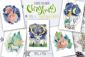 Christmas Watercolor Cards Vol.6