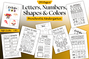 Preschool Learning Worksheets Bundle, a Decorative Illustration by Coco Bloom (Thumbnail 1 of 6)