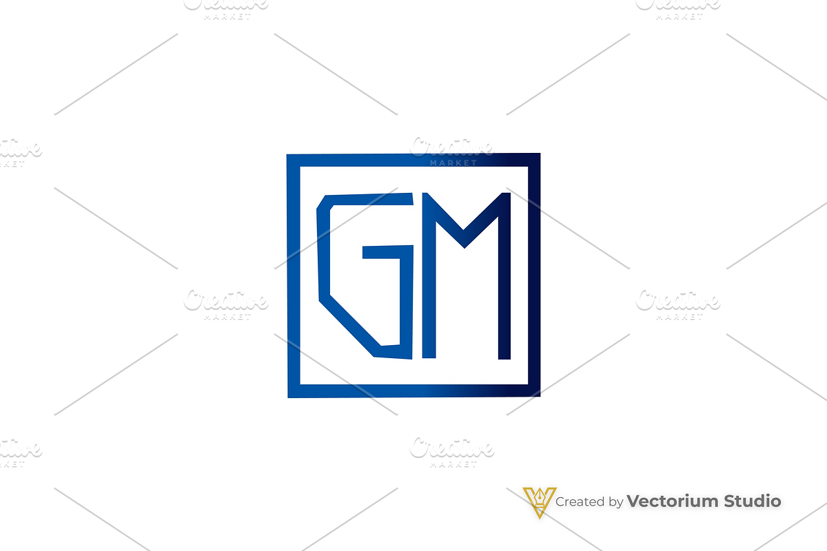Modern GM Geometric Logo, a Branding & Logo Template by Vectorium Studio (Photo 7 of 8)