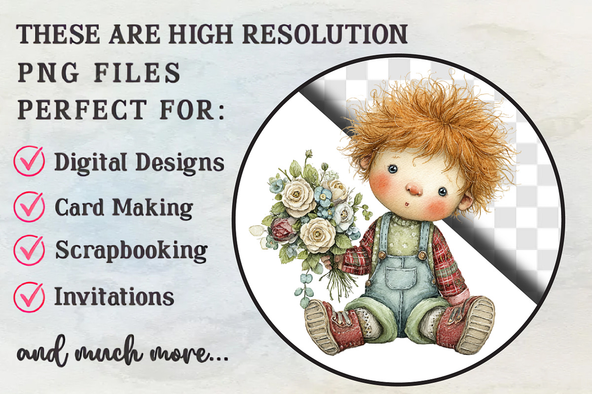 Dreamy Valentine Companions Clipart, a Person Illustration by RobertsArt (Photo 7 of 7)