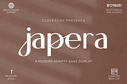 Japera - Modern Scripty Sans Display, a Sans Serif Font by Cloverons (Thumbnail 1 of 14)