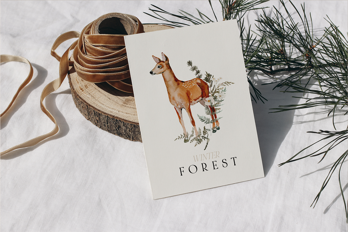 Autumn and Winter FOREST -watercolor, a Seasonal Illustration by Youksy (Photo 10 of 29)