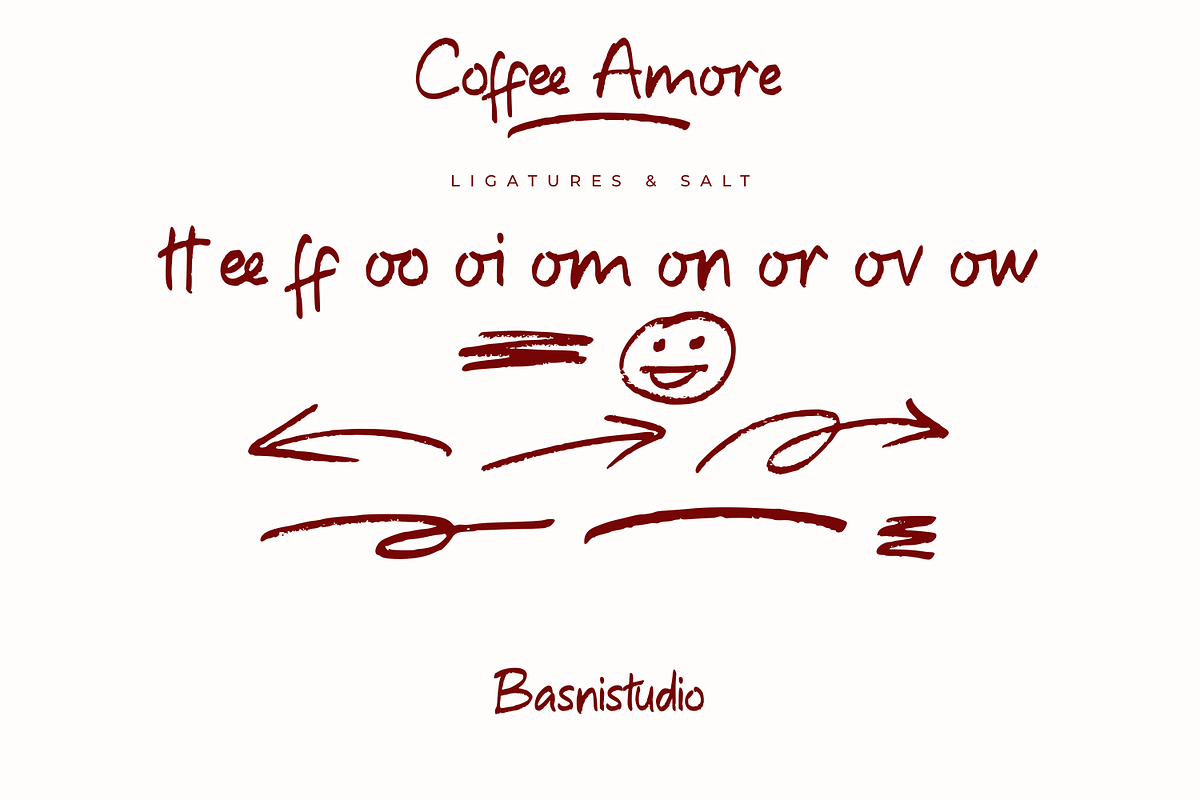 CoffeeAmore a Handwritting Font, a Handwritten Font by Basnistudio (Photo 12 of 13)
