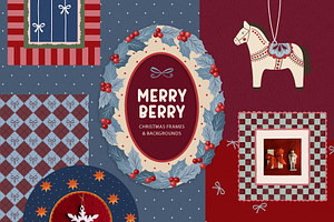MerryBerry Christmas Frames & Papers, an Object Graphic by alonahaidash