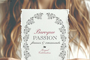 Baroque frames wedding clip art blue, a Decorative Illustration by GrafikBoutique (Thumbnail 9 of 11)