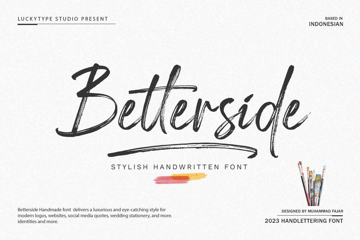 Betterside, a Handwritten Font by Lucky Type (Photo 1 of 9)