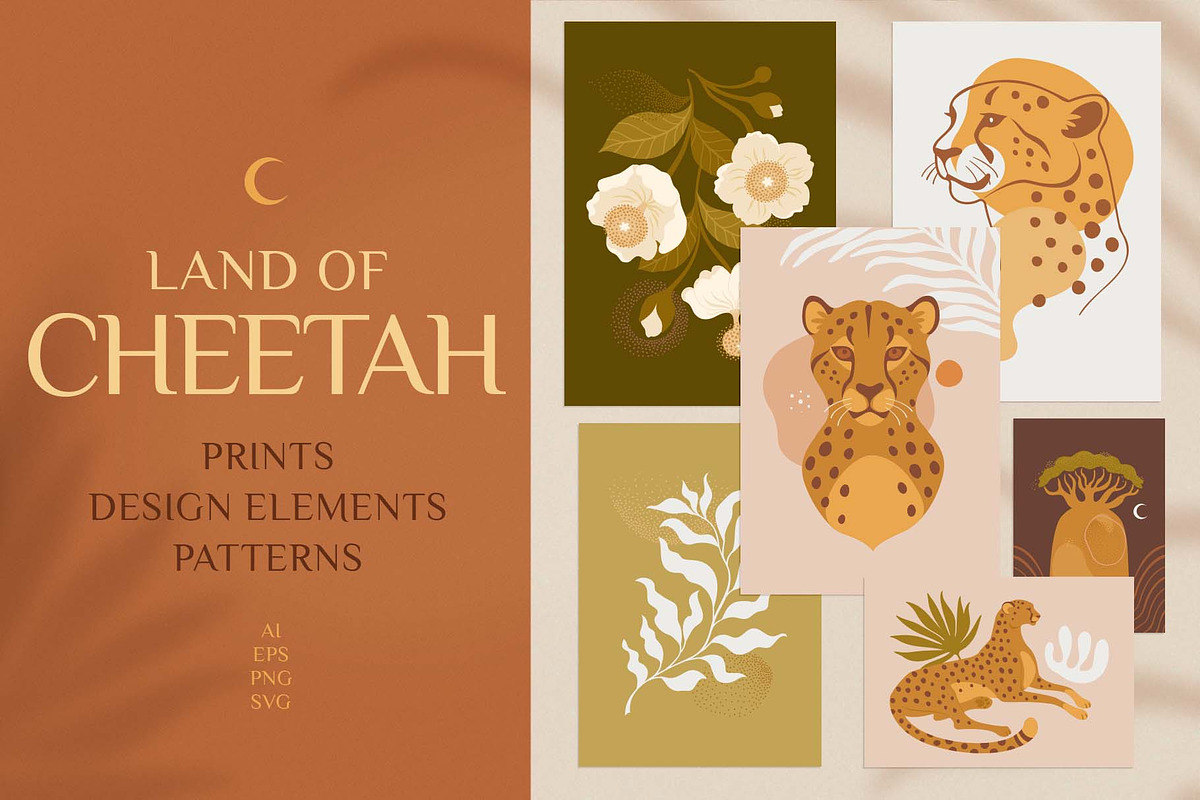 Land Of Cheetah graphic collection, an Illustration by 12pm-am (Photo 1 of 12)