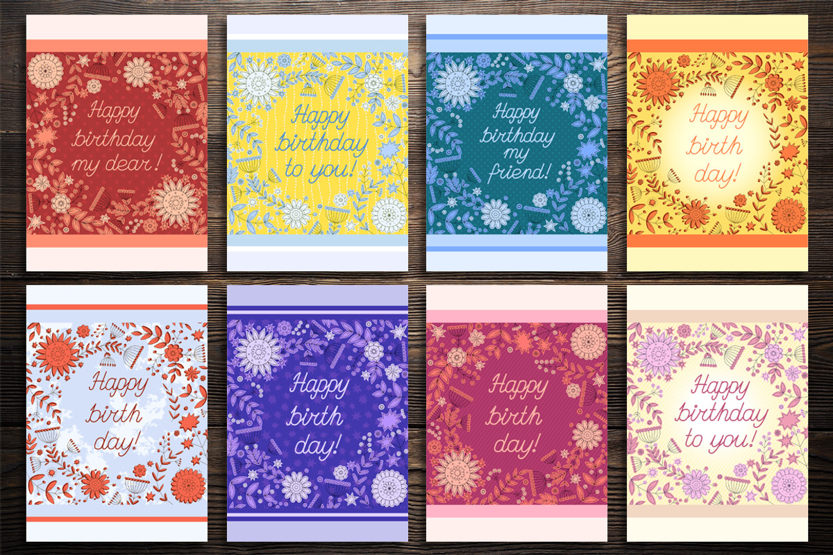 Birthday cards collection, a Card Template by Anastasia Koba (Photo 11 of 11)