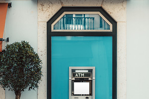 ATM Screen Mockup on Facade, a Business Photo by SkyNext