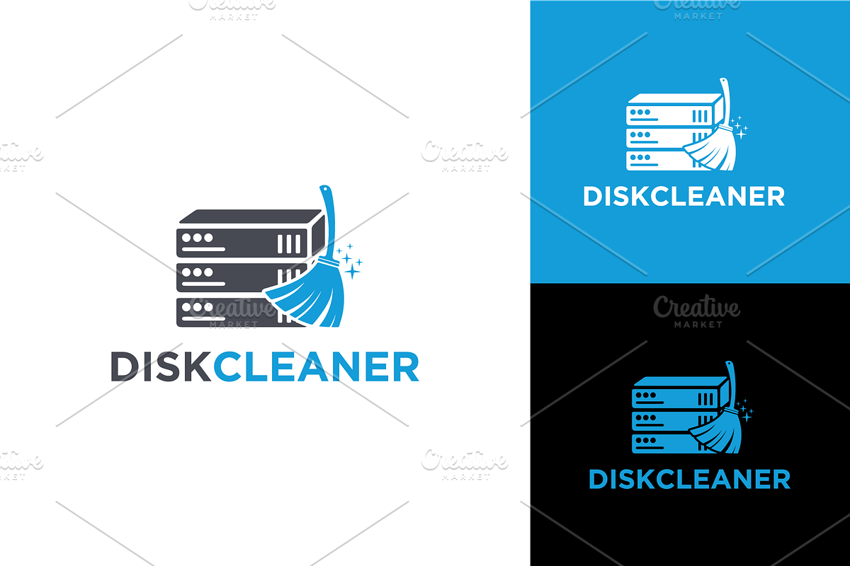 Disk Cleaner Logo, a Branding & Logo Template by zaqilogo