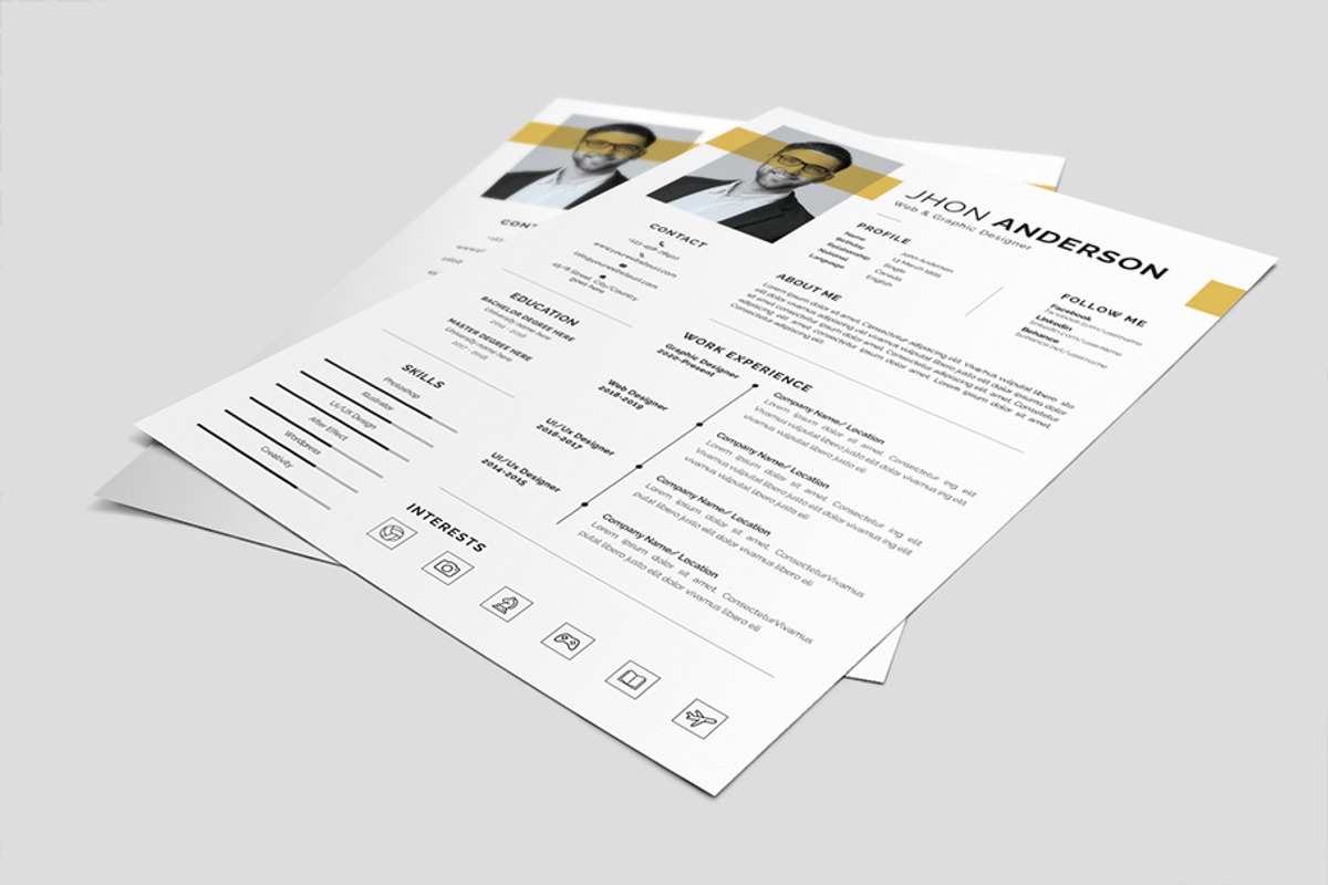 Resume / CV Template, a Resume Template by Abdul Studio (Photo 3 of 5)