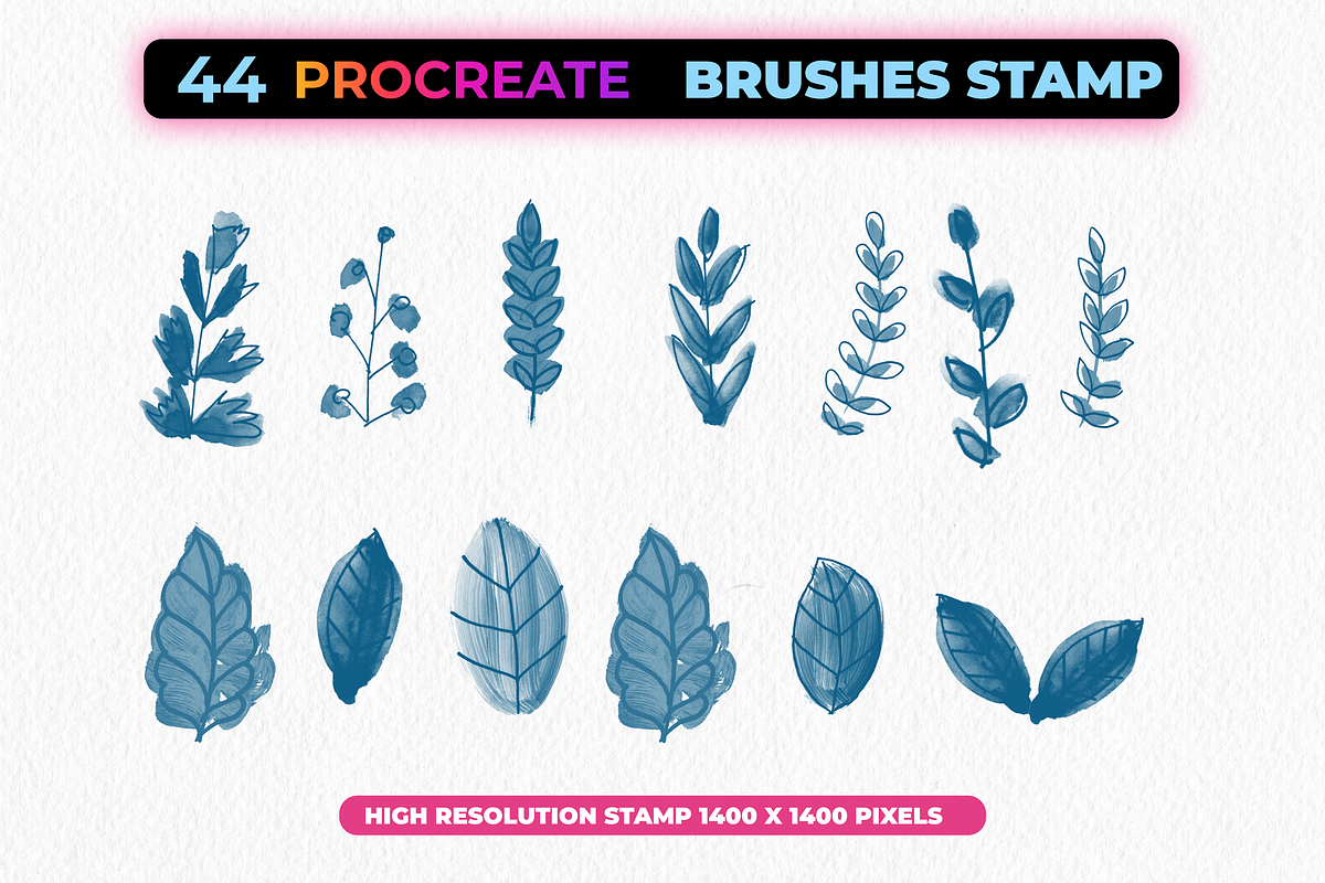44 Flower Brush Stamps Procreate, a Brush Add-On by Graphics Resources (Photo 4 of 8)
