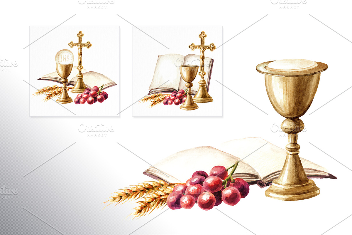 Catholic. Watercolor collection, an Object Illustration by Daria Ustiugova (Photo 2 of 12)