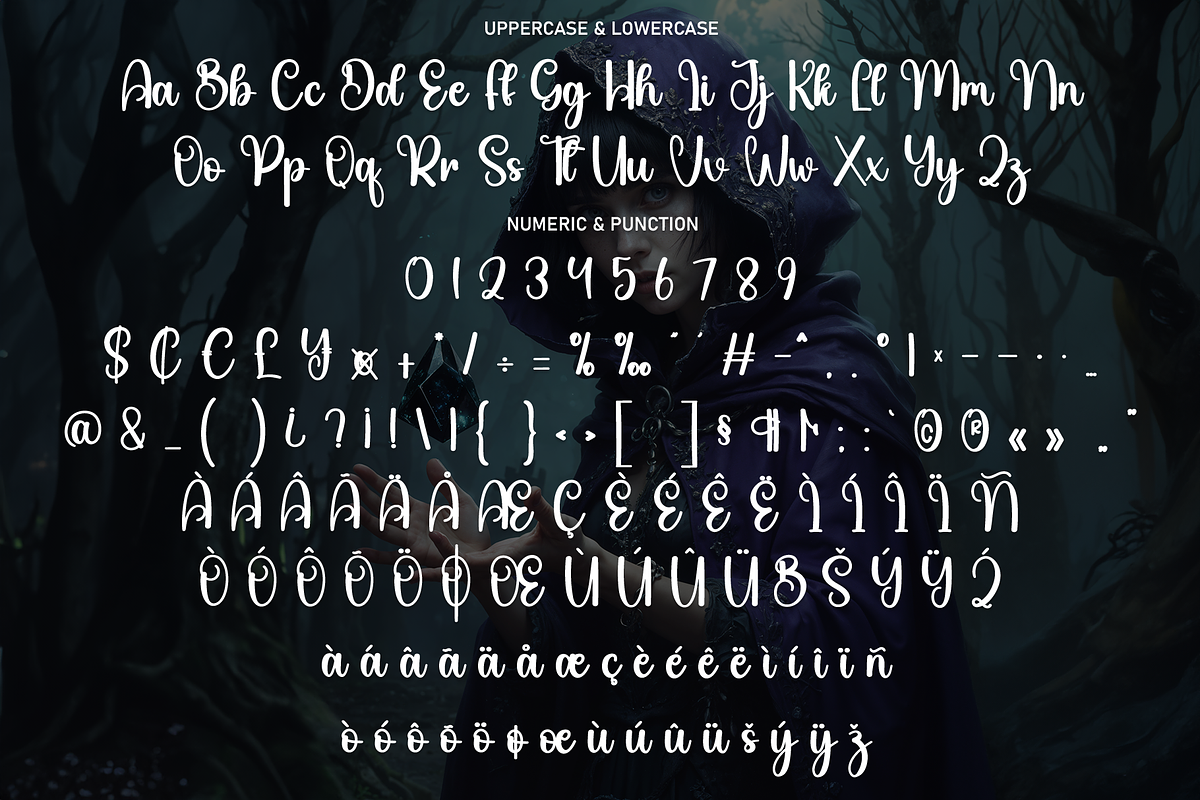 Witches | Script Font, a Handwritten Font by Scratchones (Photo 7 of 8)