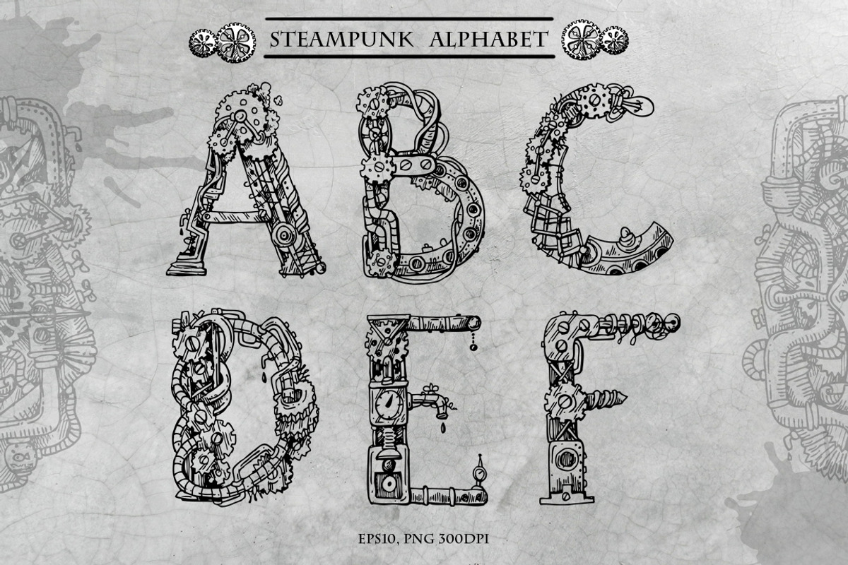 Mechanical alphabet, an Illustration by Steshnikova (Photo 2 of 9)