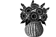 Charming flower basket wall art, an Illustration by Amazin_art (Thumbnail 15 of 32)