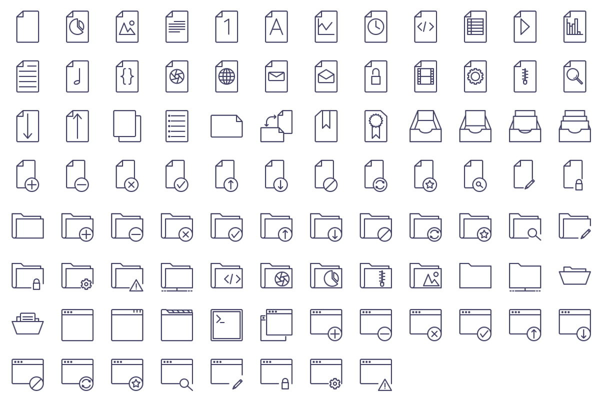 Files and Folders Line Icon Set, a Solid Icon by Iconify (Photo 2 of 3)