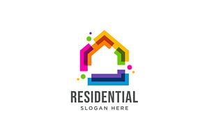 Colorful House Home Logo Design, a Branding & Logo Template by Buqancreative