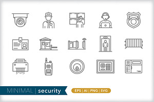 Minimal security icons, an Outline Icon by Picture Window