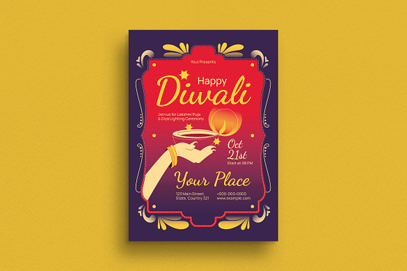 Modern Diwali Event Flyer