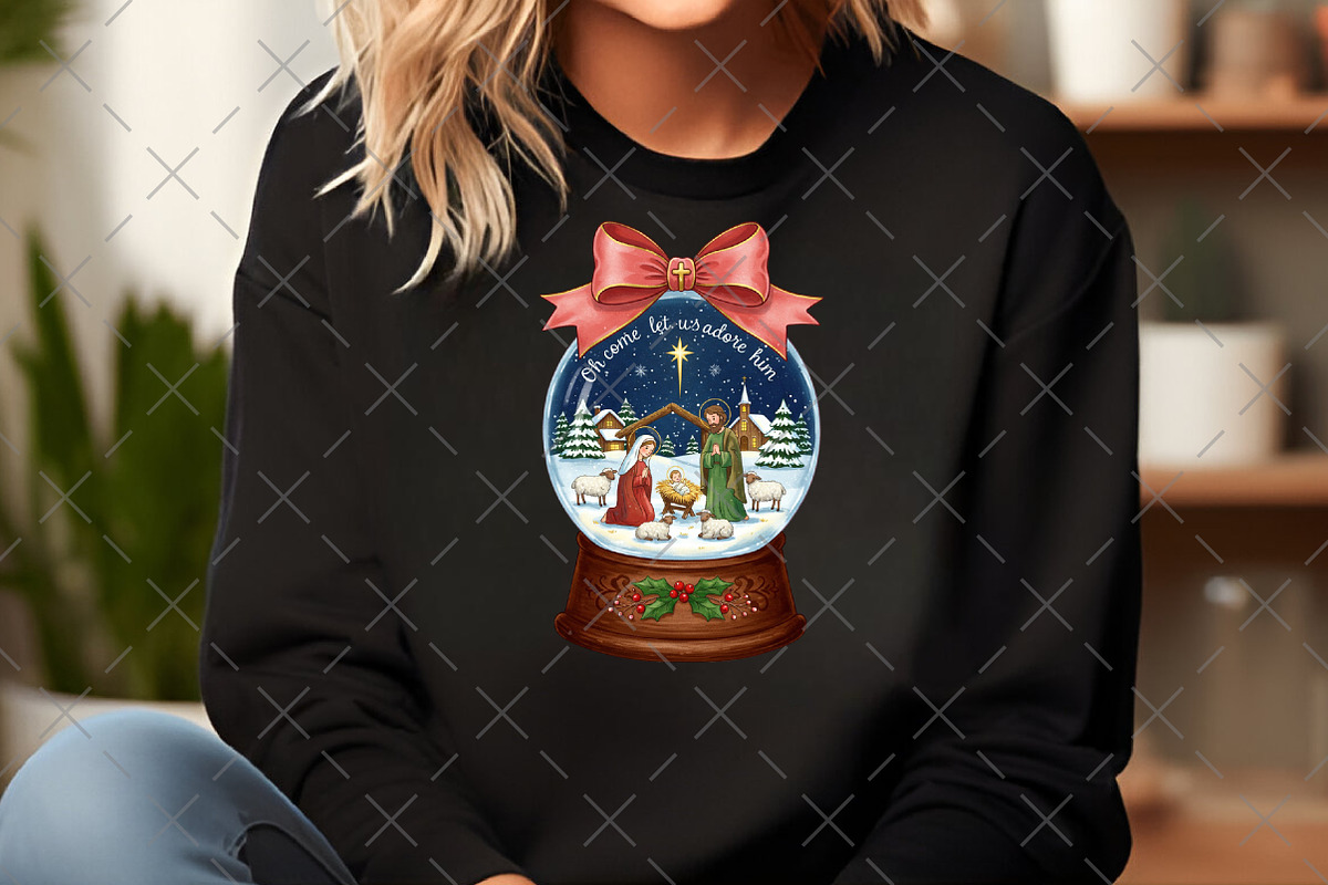 Nativity Scene Snow Globe Christmas, an Illustration by Craft Nest (Photo 3 of 6)