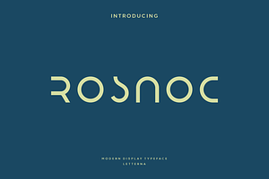Rosnoc - Modern Futuristic Typeface, a Sans Serif Font by Letterna
