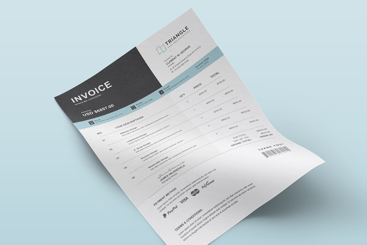 Invoice, a Stationery Template by TelaTemplates (Photo 4 of 9)