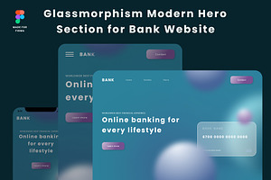 Glassmorphism Hero Section Design