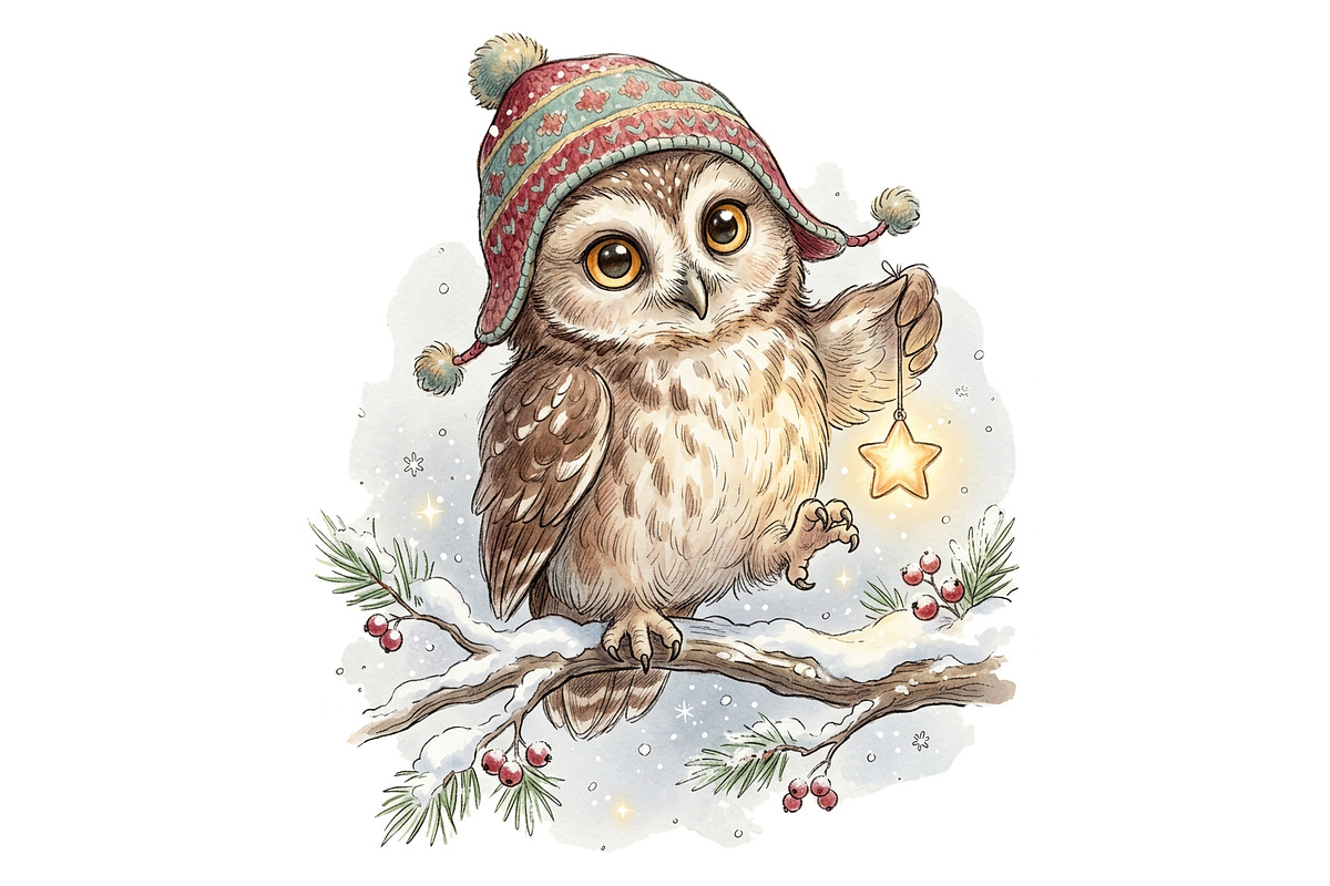 Cozy Winter Animals Clipart Bundle, an Animal Illustration by T-shirt Pond (Photo 7 of 26)